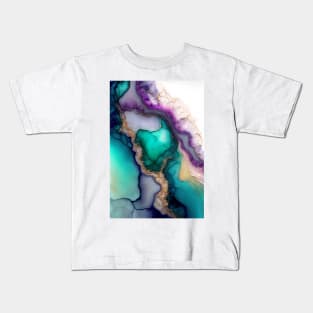 Fresh Extract - Abstract Alcohol Ink Resin Art Kids T-Shirt